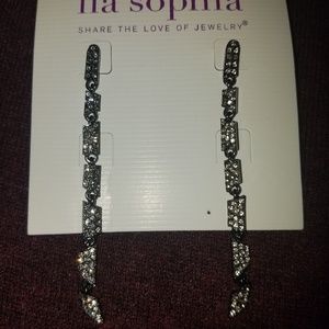 Lia Sophia sparkling long earrings